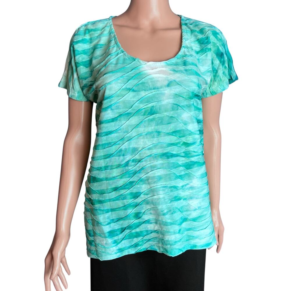 JM Collection Stretchy Blouse Top Large Pullover Casual Resort Wear Cruise Wear